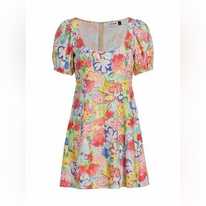 RIXO Anandi Floral Flared Mini Dress